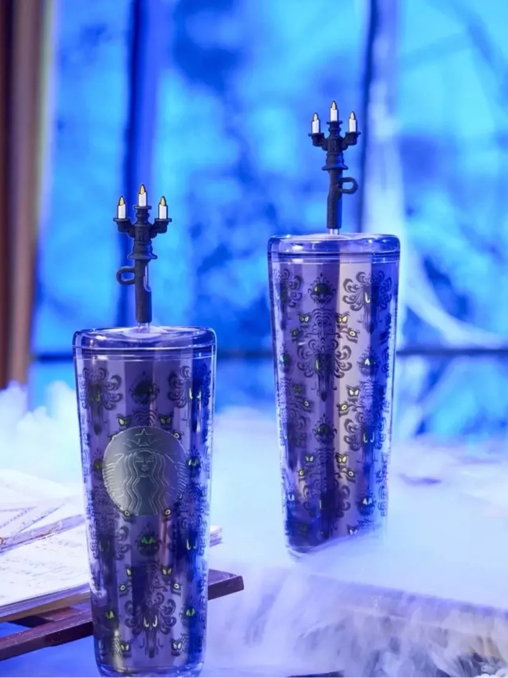Starbucks Disney’s Haunted Mansion Wallpaper 24 oz Travel Tumbler,